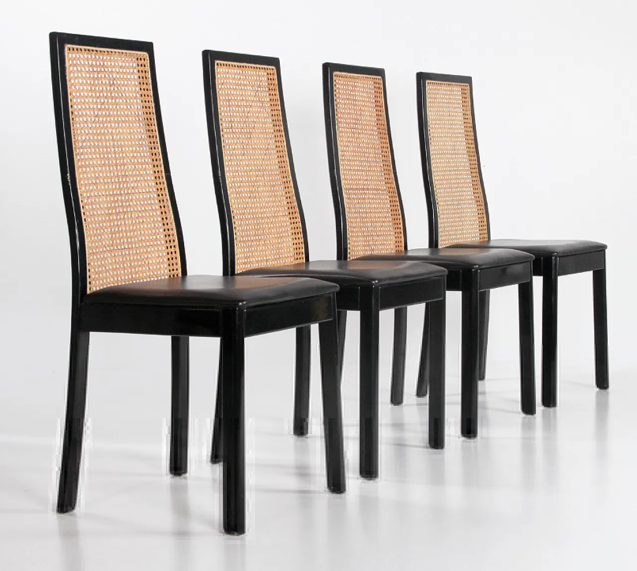 4 sedie mod. 840 di Tito Agnoli per Montina, anni '70 1