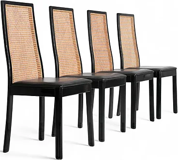 4 sedie mod. 840 di Tito Agnoli per Montina, anni '70