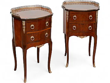 Coppia di comodini  Napoleone III in mogano, primo '800