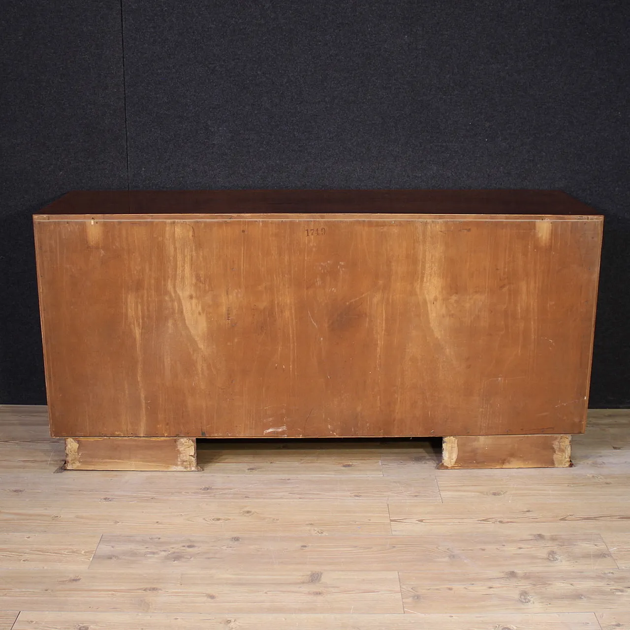 Italian briar wood chest of drawers, 1970s 8