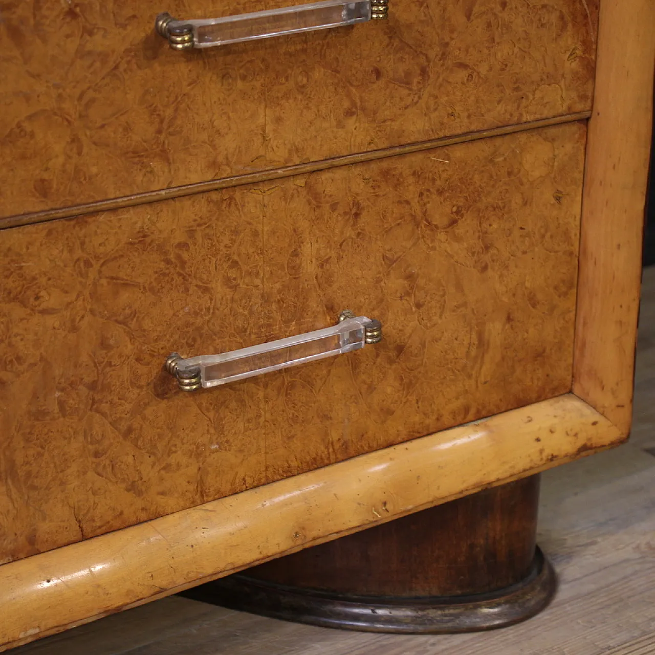 Italian briar wood chest of drawers, 1970s 9
