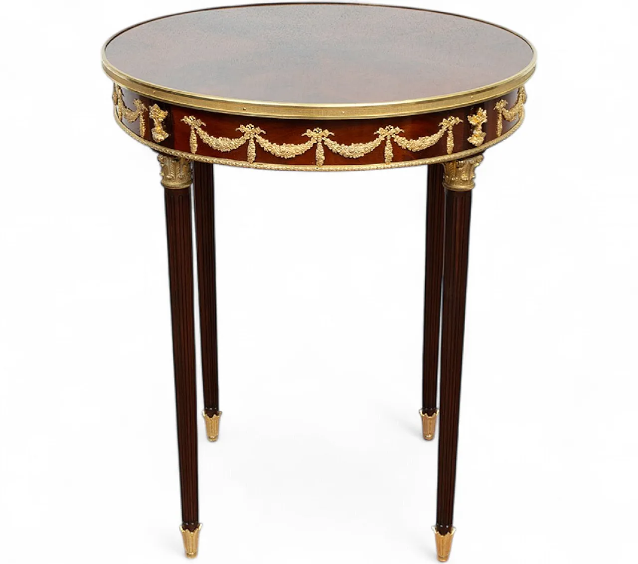 Napoleon III coffee table in mahogany and bronze, 19th century 4