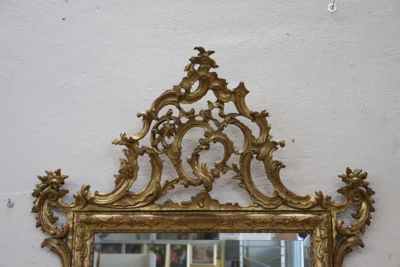 Specchiera in legno dorato, inizi '900 2