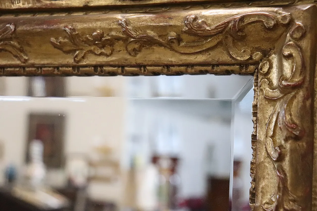 Specchiera in legno dorato, inizi '900 11