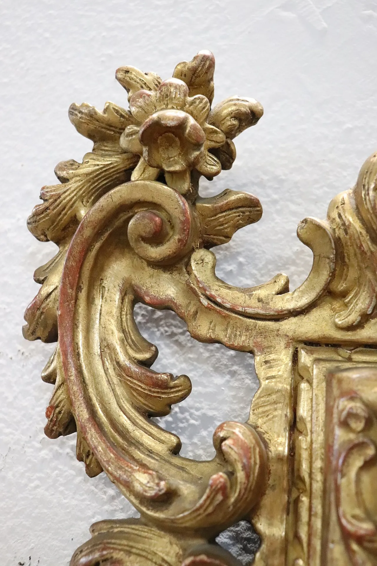 Specchiera in legno dorato, inizi '900 13