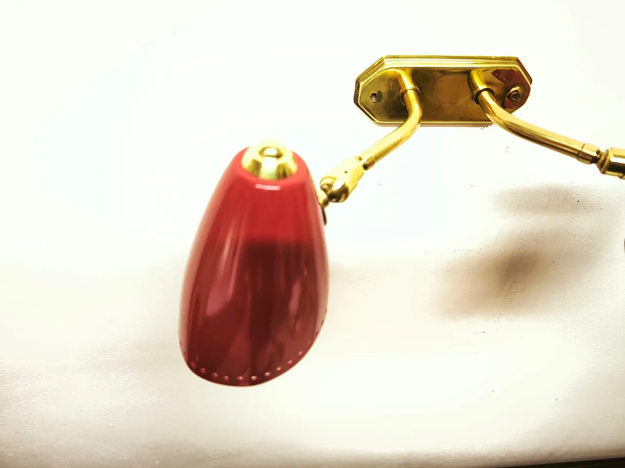 Adjustable double light wall lamp in brass by Stilnovo, 1960s 12