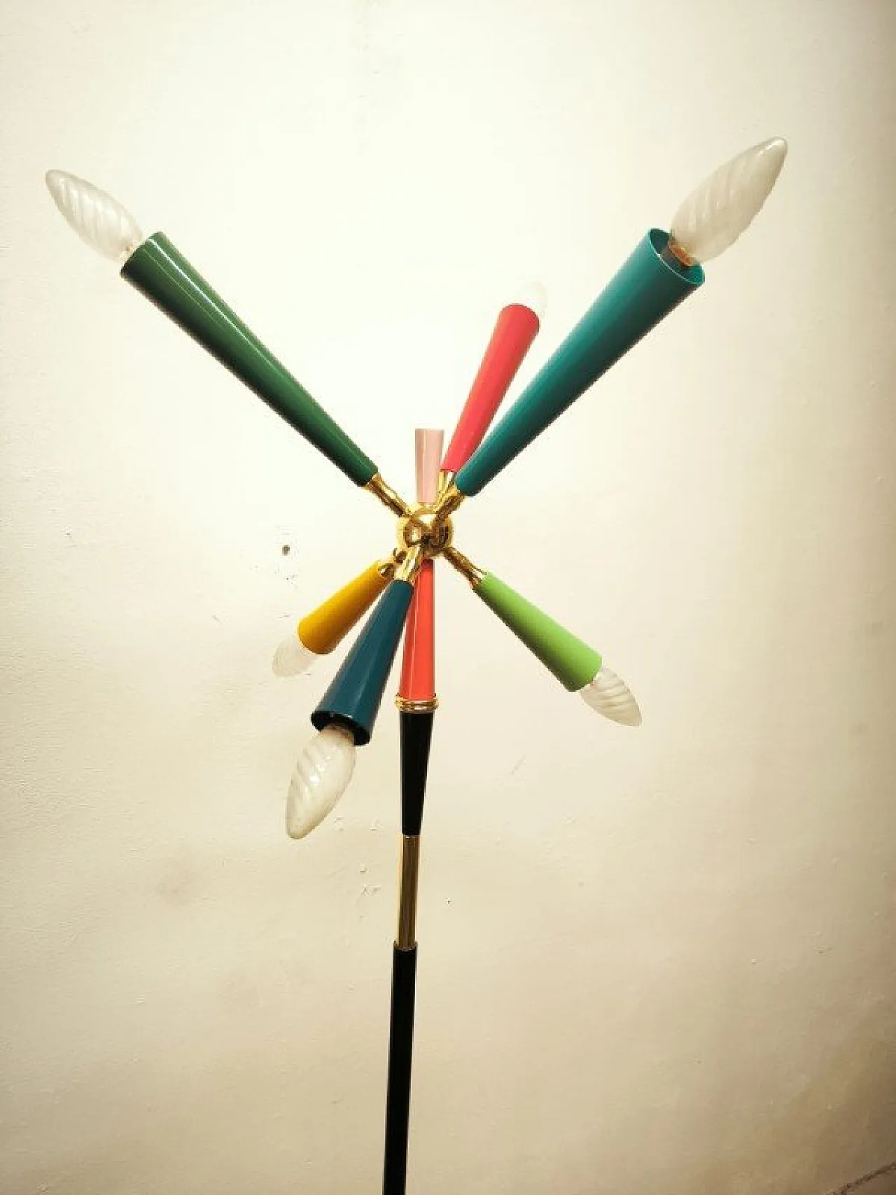 Sputnik floor lamp by Stilnovo, 1960s 4