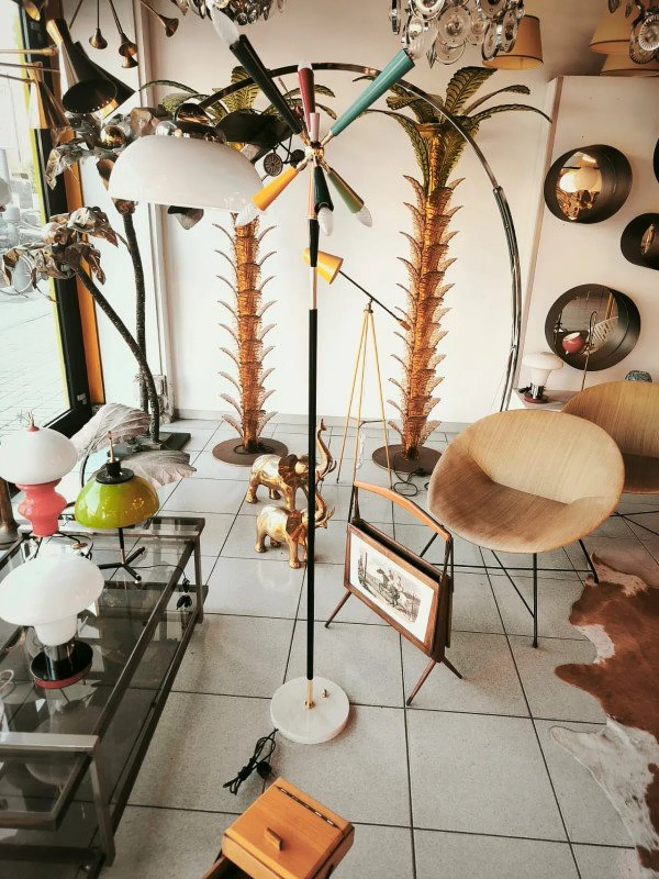 Sputnik floor lamp by Stilnovo, 1960s 5