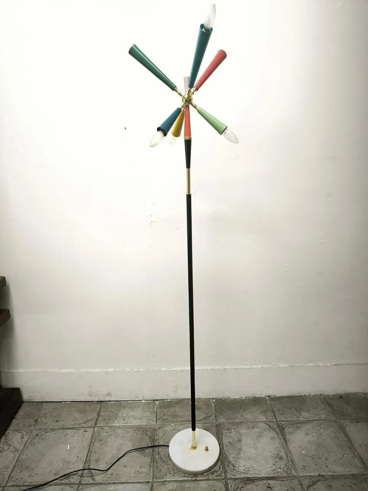 Sputnik floor lamp by Stilnovo, 1960s 9