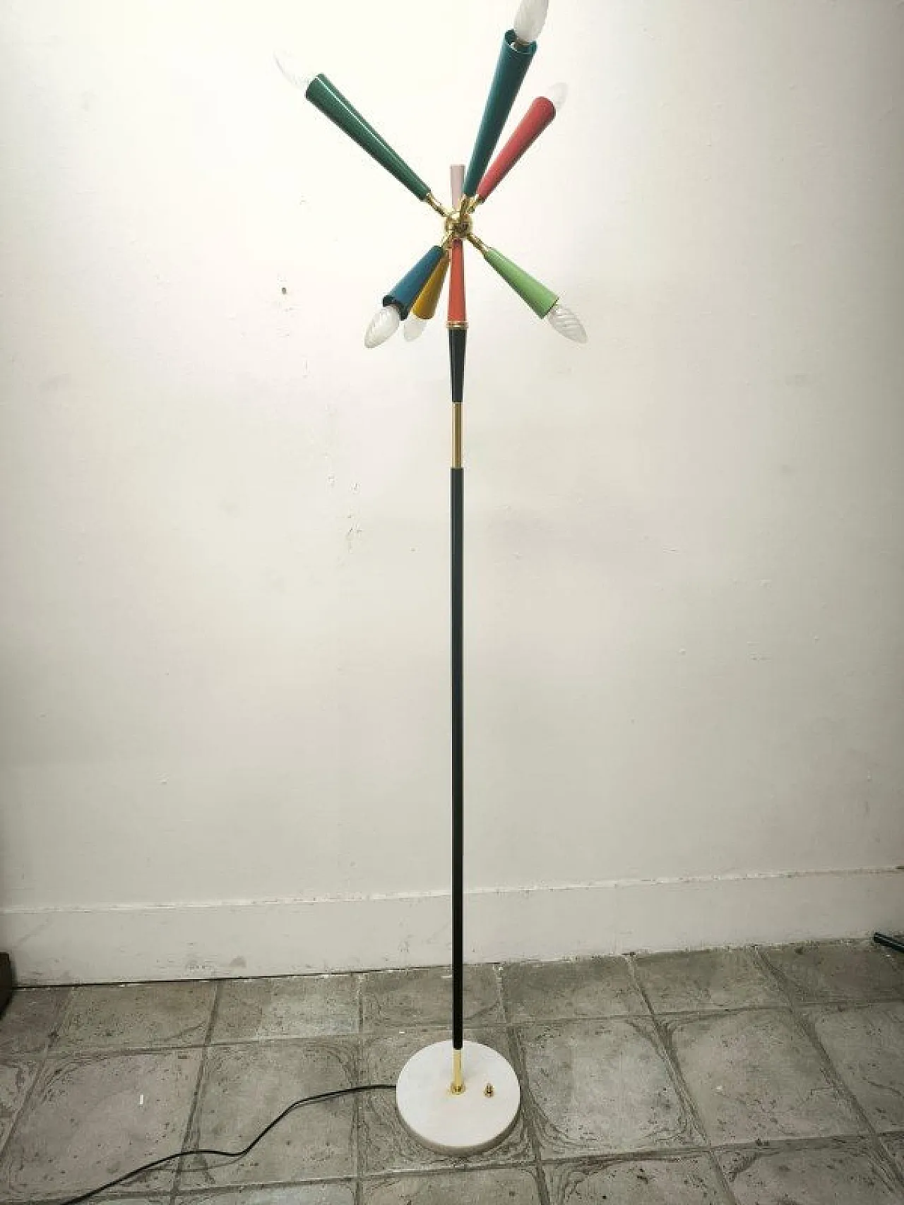 Sputnik floor lamp by Stilnovo, 1960s 15