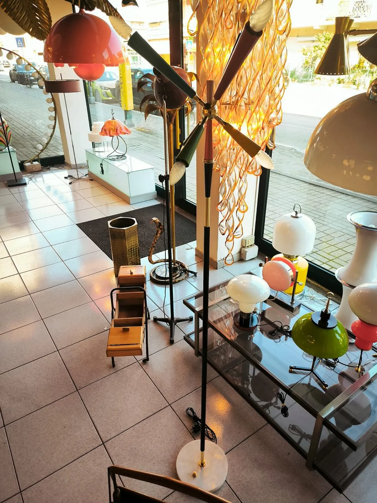 Sputnik floor lamp by Stilnovo, 1960s 18