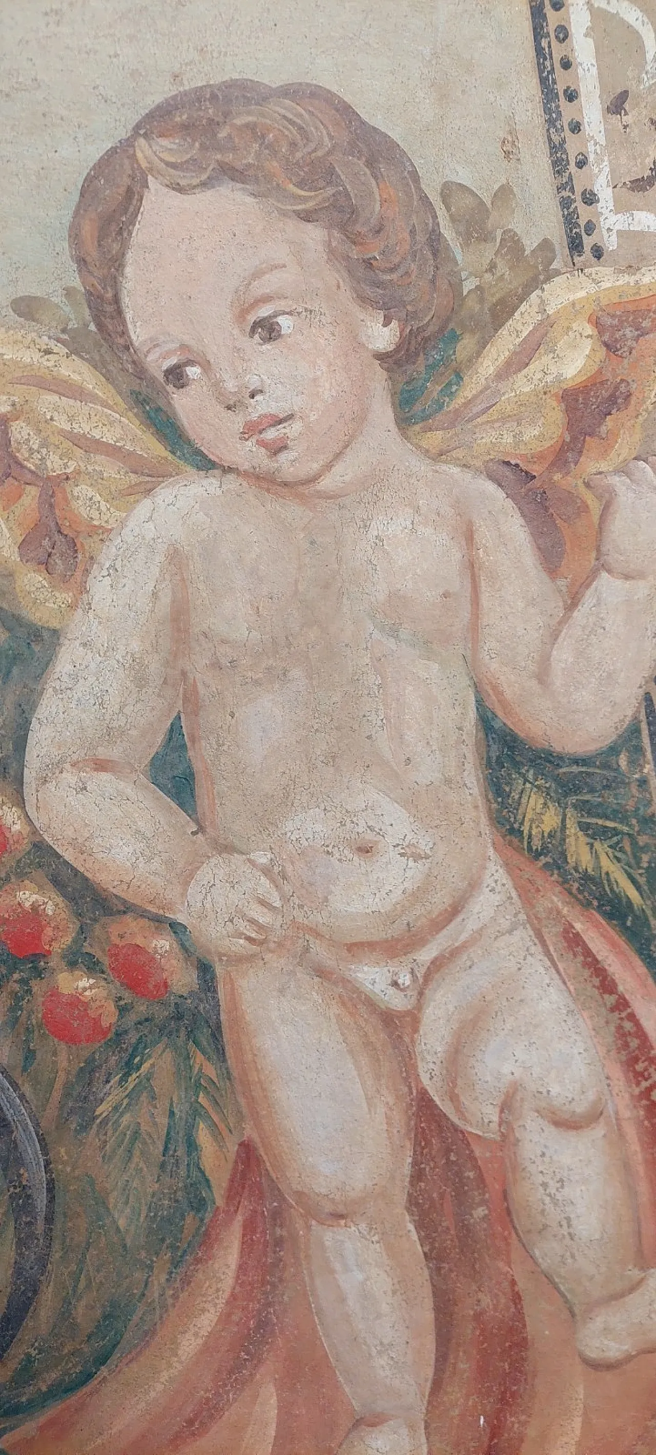 Allegoria con putto e figura femminile, pannello su tela, 19th century 8