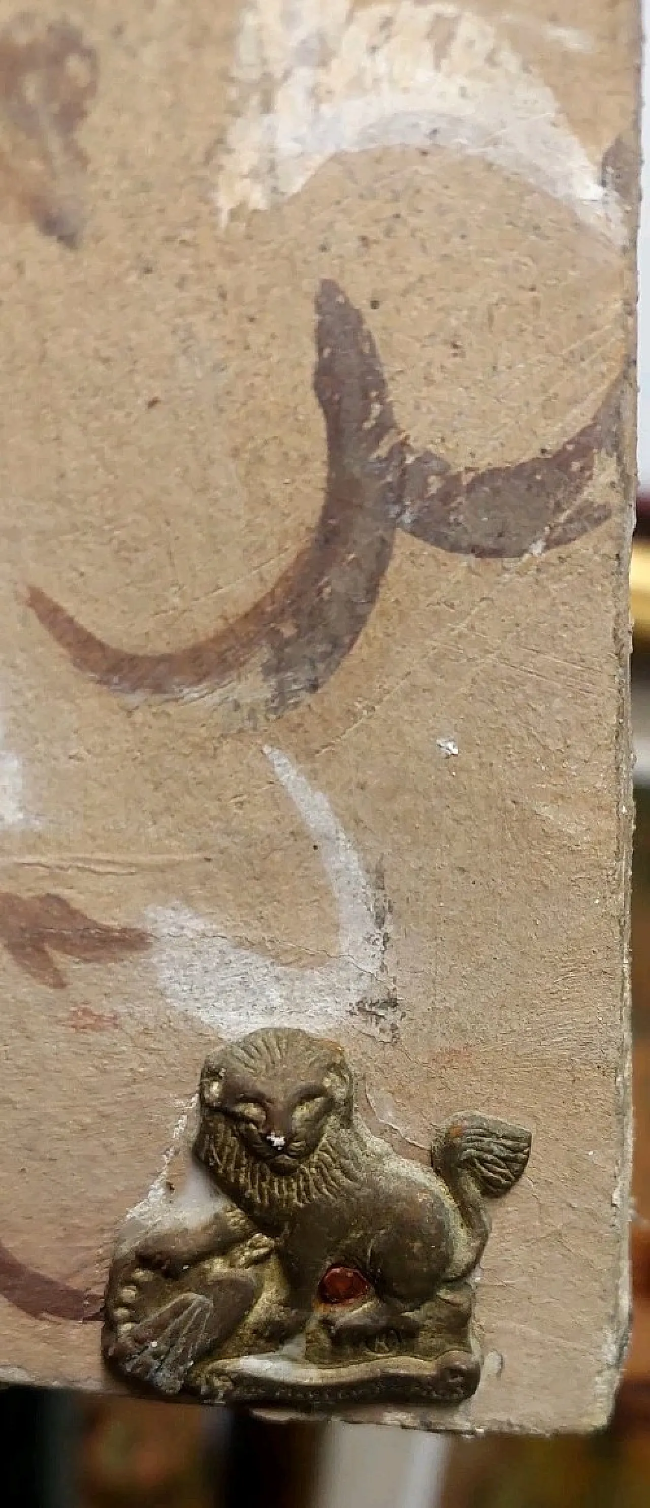 Allegoria con putto e figura femminile, pannello su tela, 19th century 9