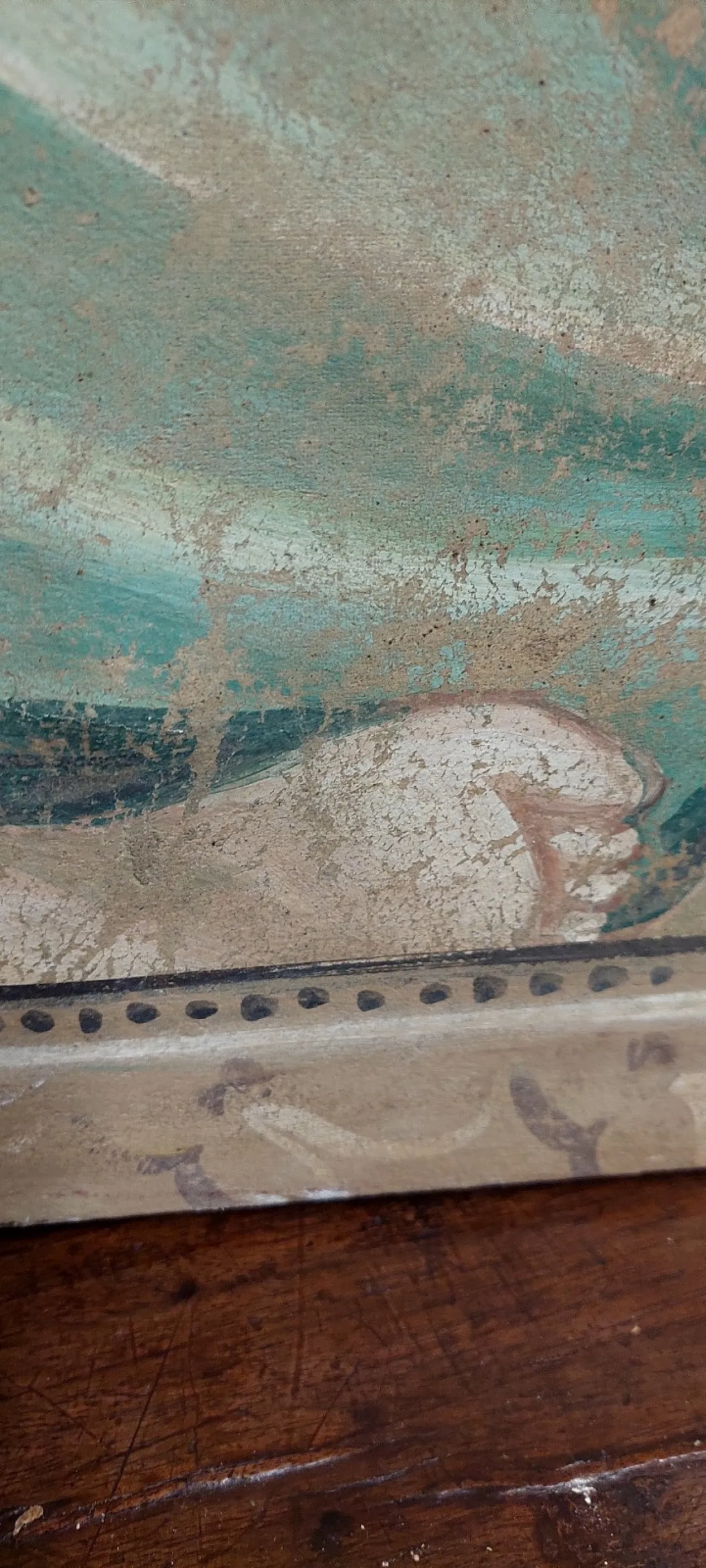 Allegoria con putto e figura femminile, pannello su tela, 19th century 11