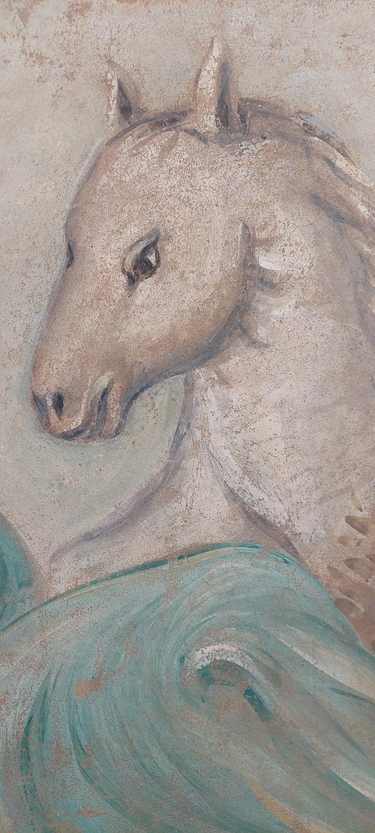 Allegoria con putto e figura femminile, pannello su tela, 19th century 12