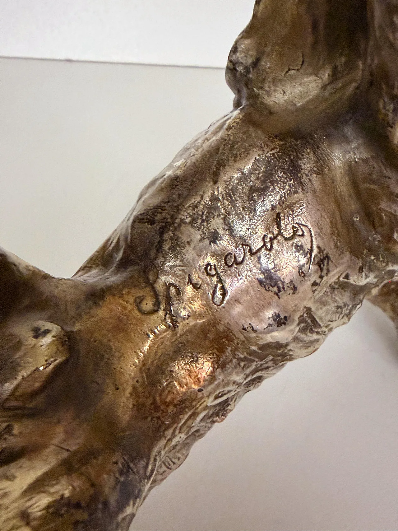 Schnauzer Dog by Spigarolo in ceramic, copper and silver, 1950s 8