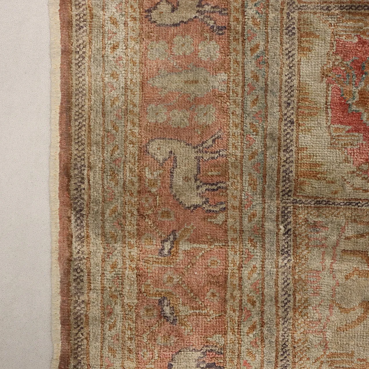 Kayseri cotton and silk rug, fine knot, handcrafted, 20th century 6