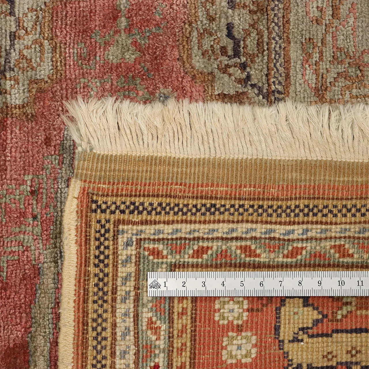 Kayseri cotton and silk rug, fine knot, handcrafted, 20th century 7