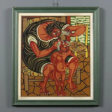 Madre con bambino di Giuseppe Migneco, '900