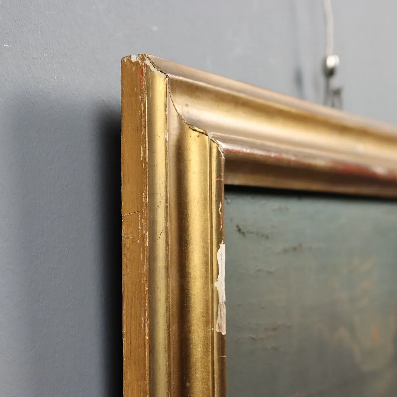 Flat landscape, oil on panel, 19th century 9