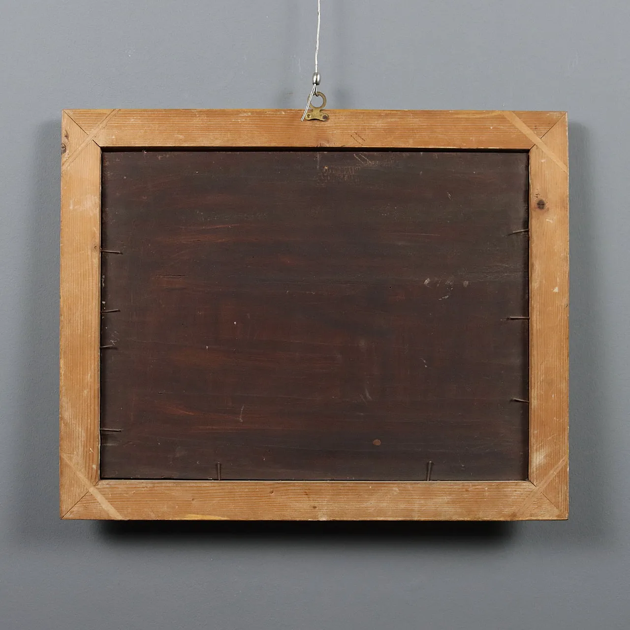 Flat landscape, oil on panel, 19th century 10