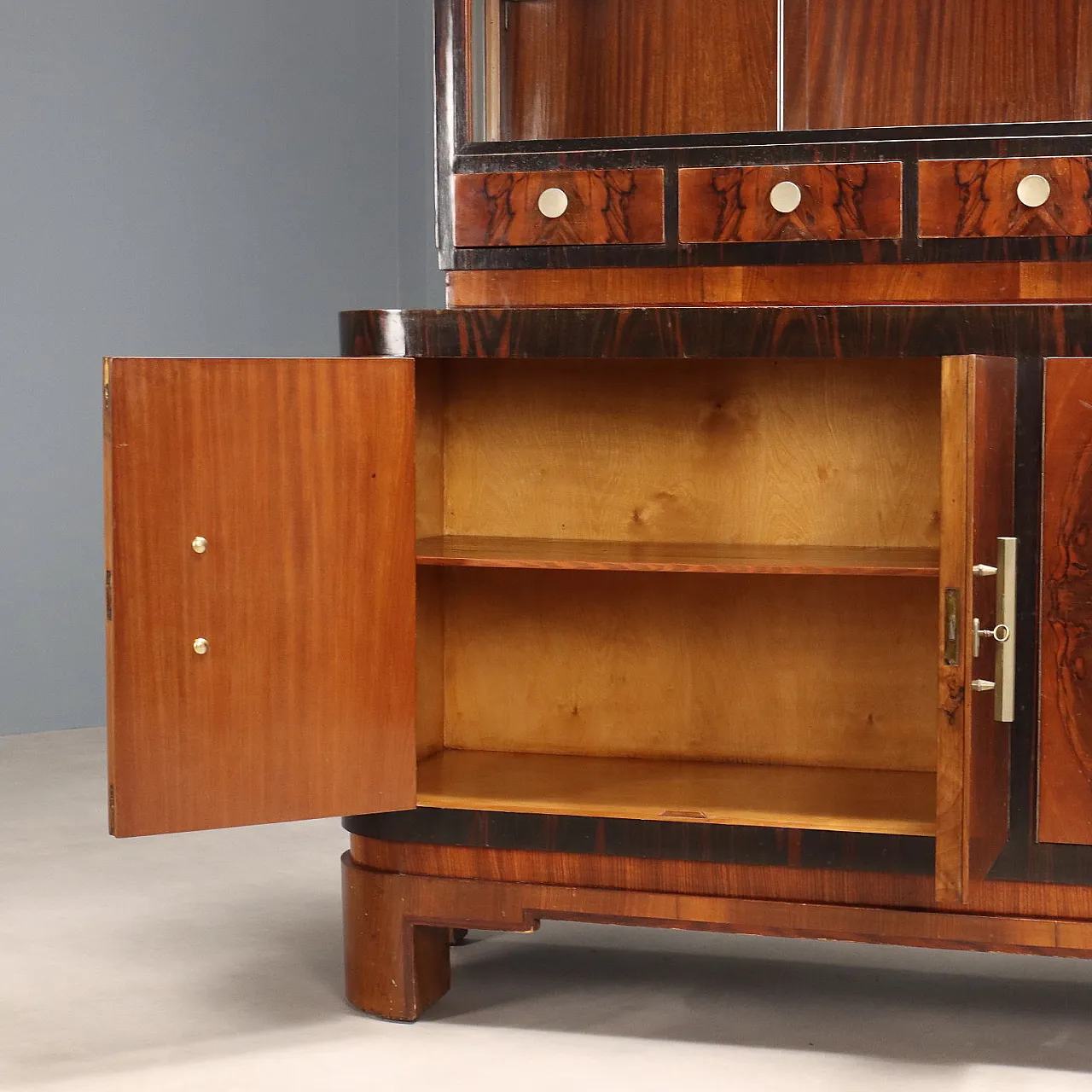 Credenza in legno e metallo, metà '900 7