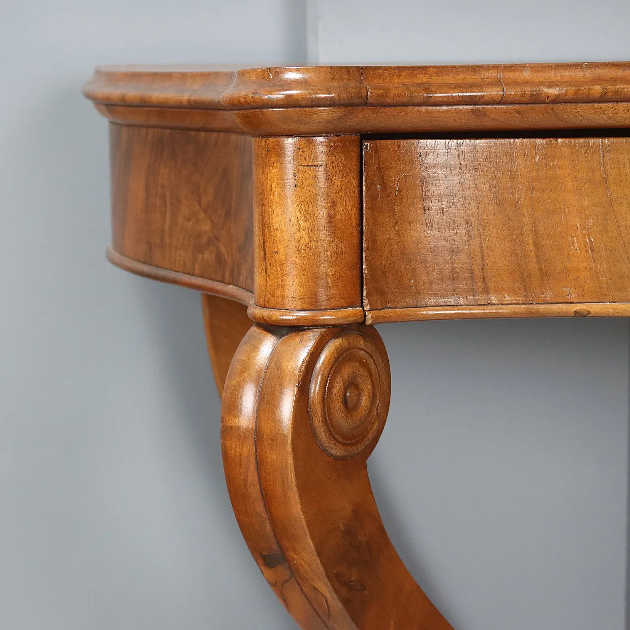 Louis-Philippe walnut console, late 19th century 4