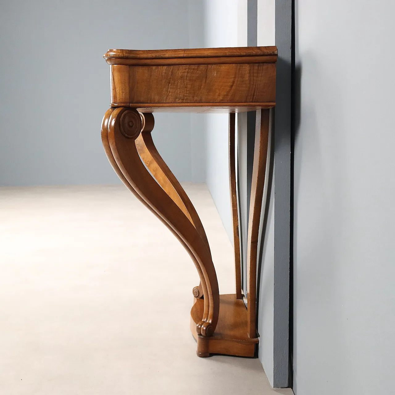 Louis-Philippe walnut console, late 19th century 8