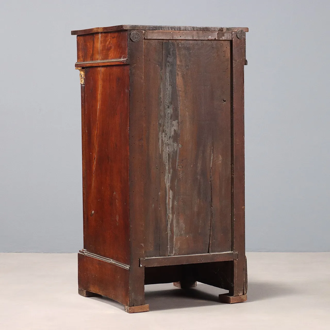 Empire walnut bedside table, 19th century 10