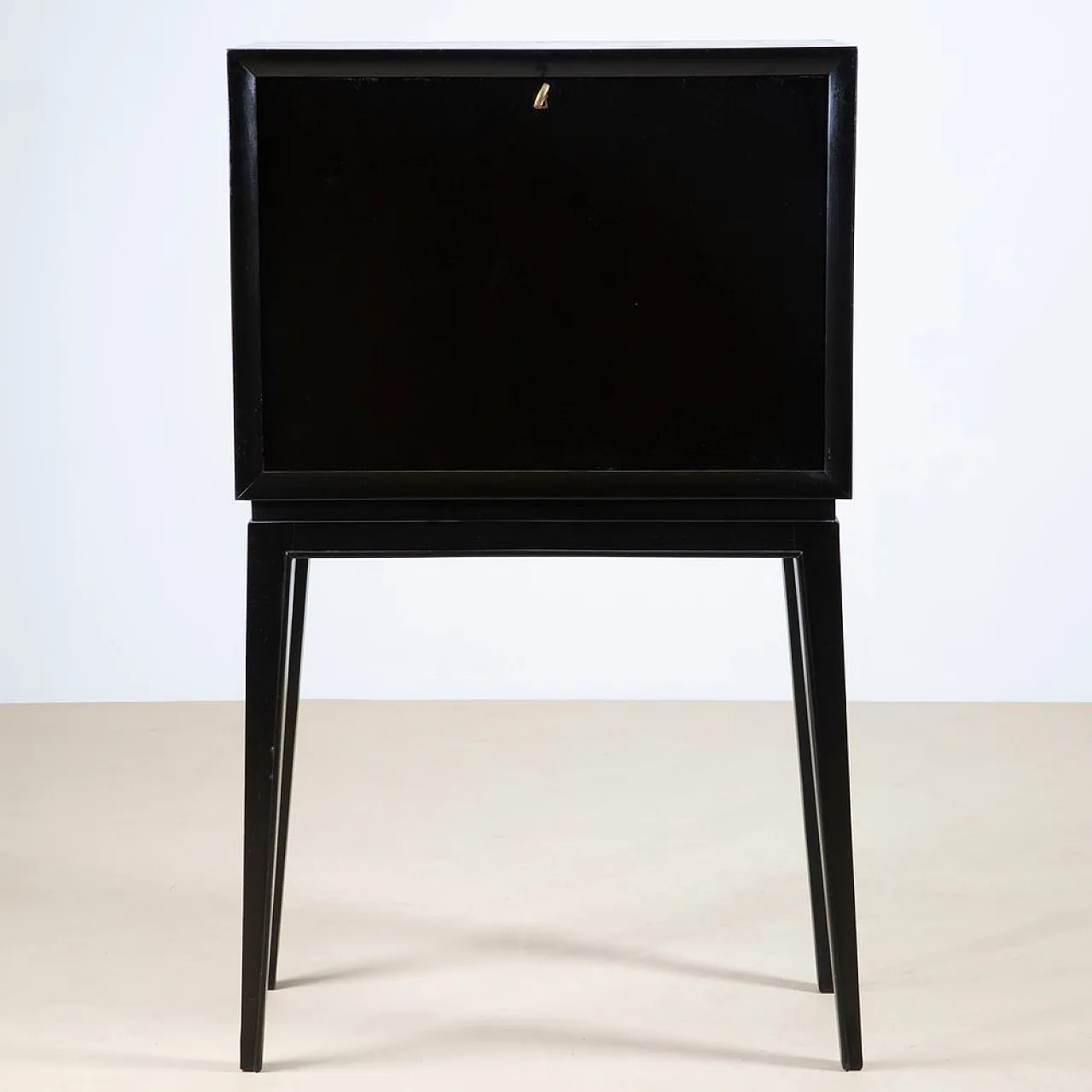 Mid-Century Modern bar cabinet in ebonized wood, 1950s 1