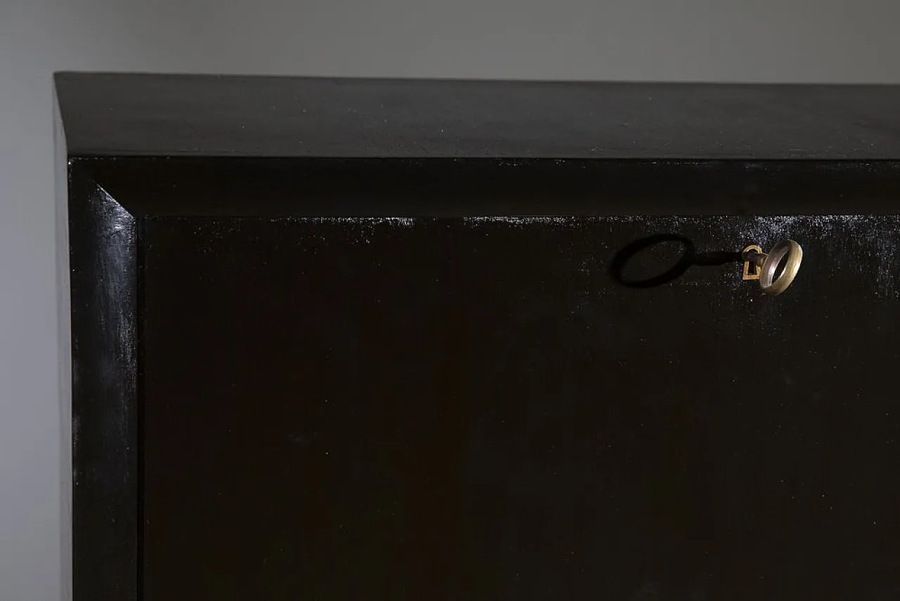 Mid-Century Modern bar cabinet in ebonized wood, 1950s 7