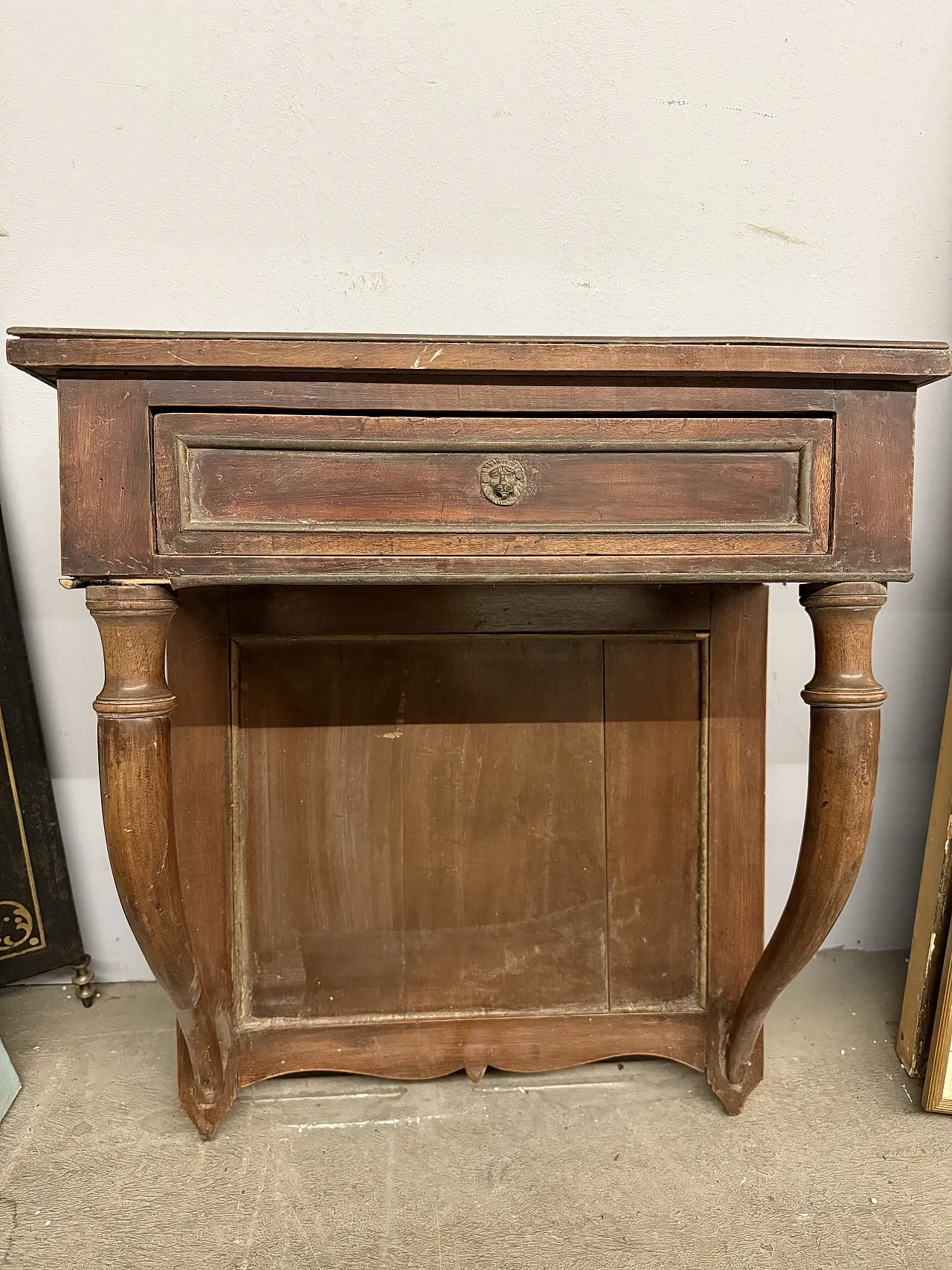 Mirrored suspended Empire console in walnut, 19th century 4