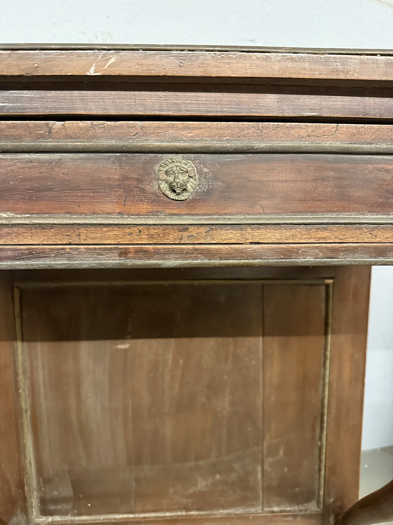 Mirrored suspended Empire console in walnut, 19th century 5