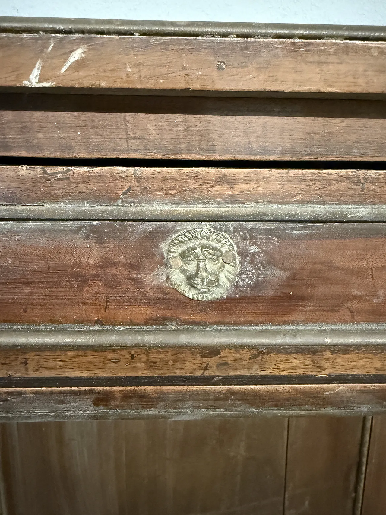 Mirrored suspended Empire console in walnut, 19th century 6