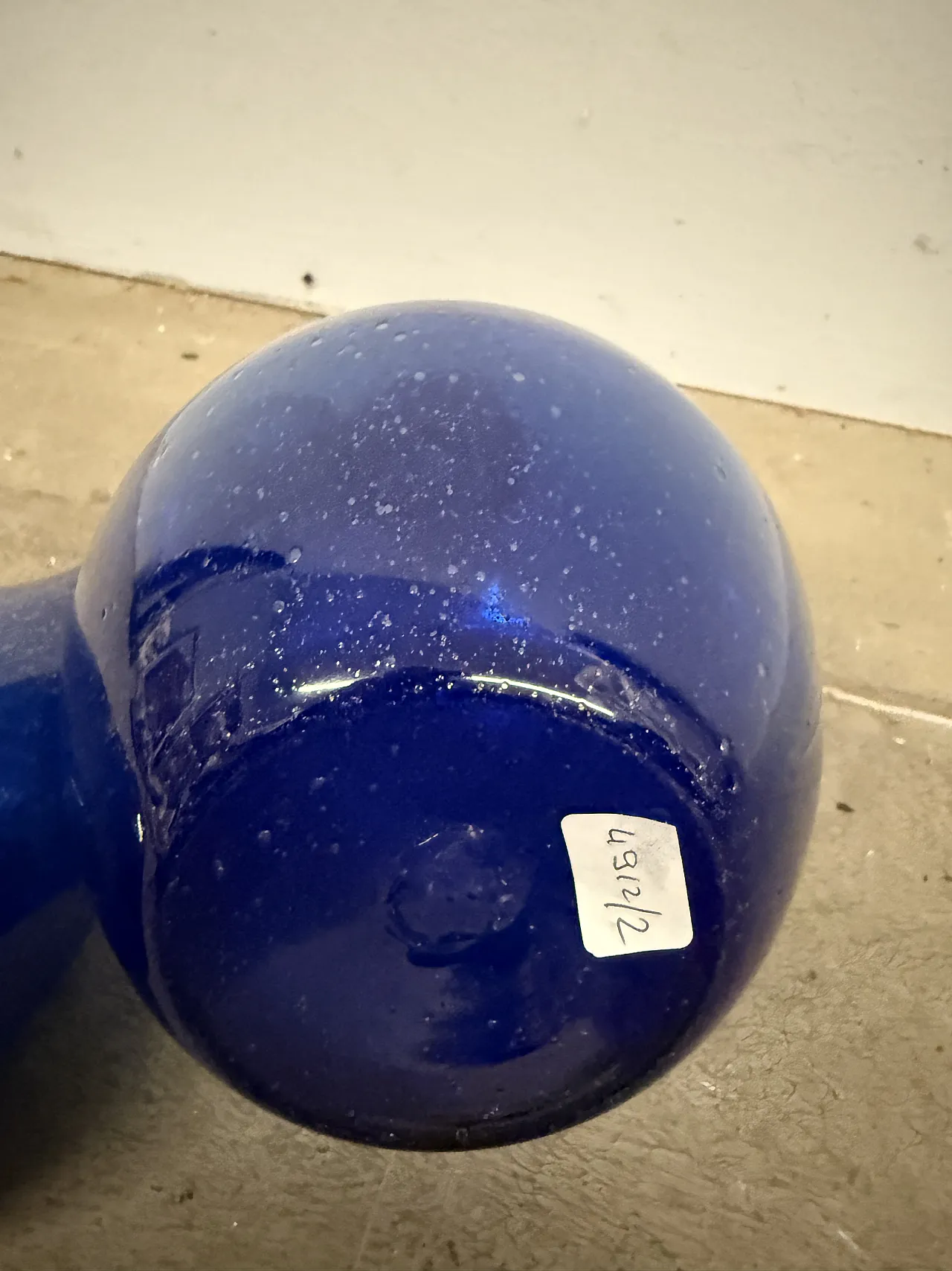 Pair of cobalt blue vases, modern Murano glass, 1970s 7