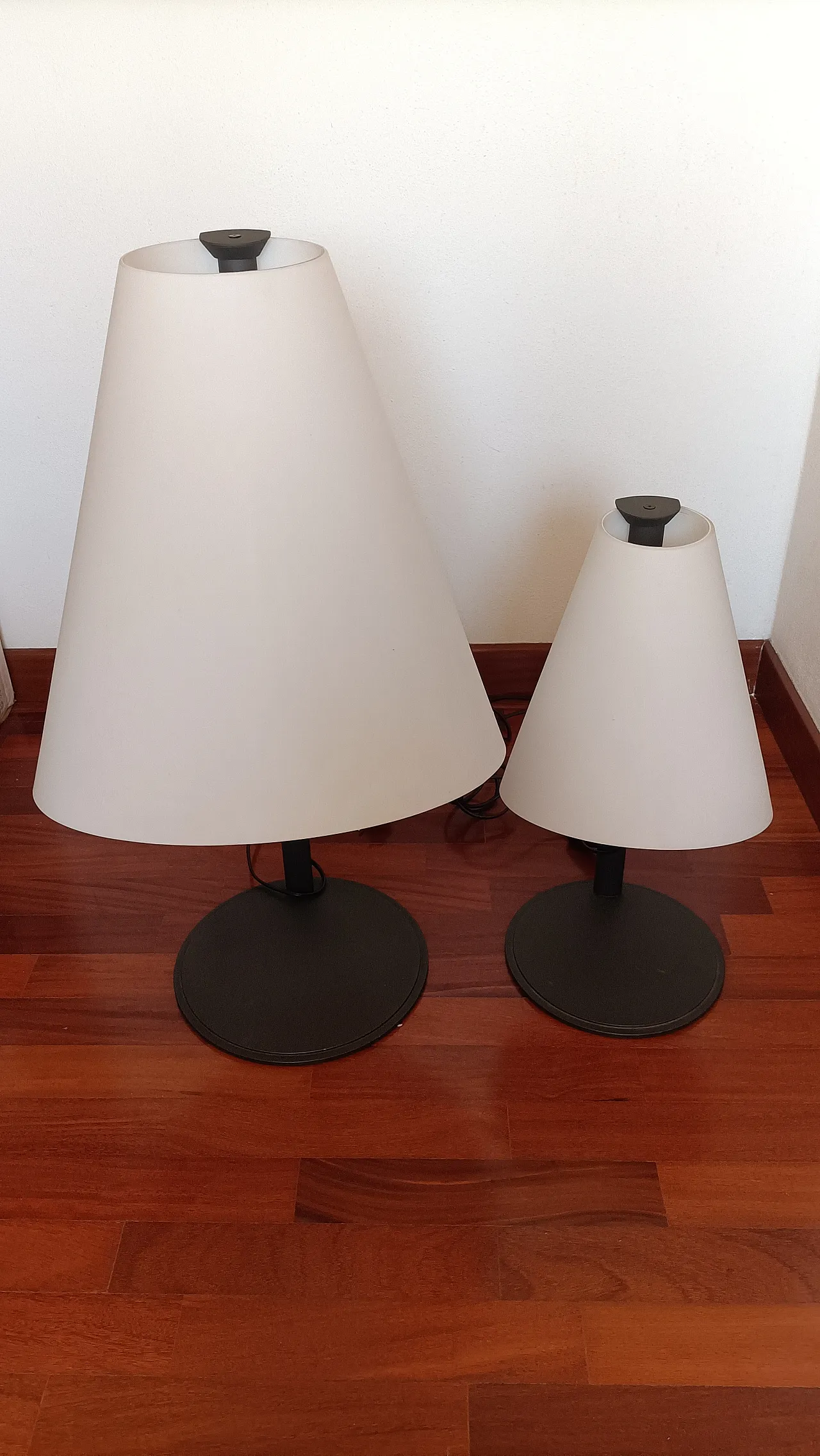 Pair of Micene T46 and T68 table lamps by Renato Toso for Leucos, 80s 11