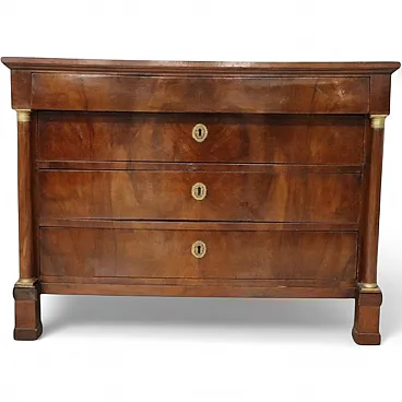 Comò in noce epoca Impero, primi '800