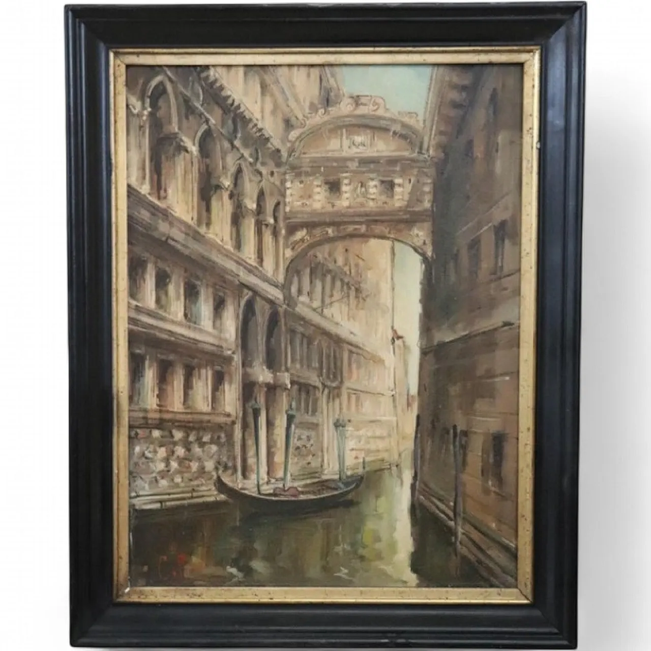 Olio su tela, Venezia il Ponte dei Sospiri, firma C. Rizzi '900 11