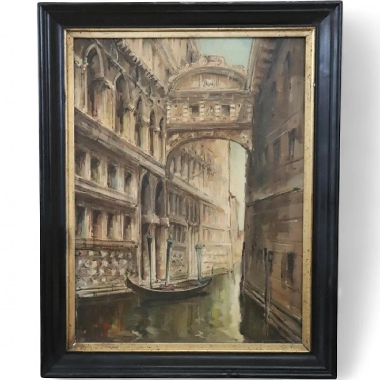 Olio su tela, Venezia il Ponte dei Sospiri, firma C. Rizzi '900 12