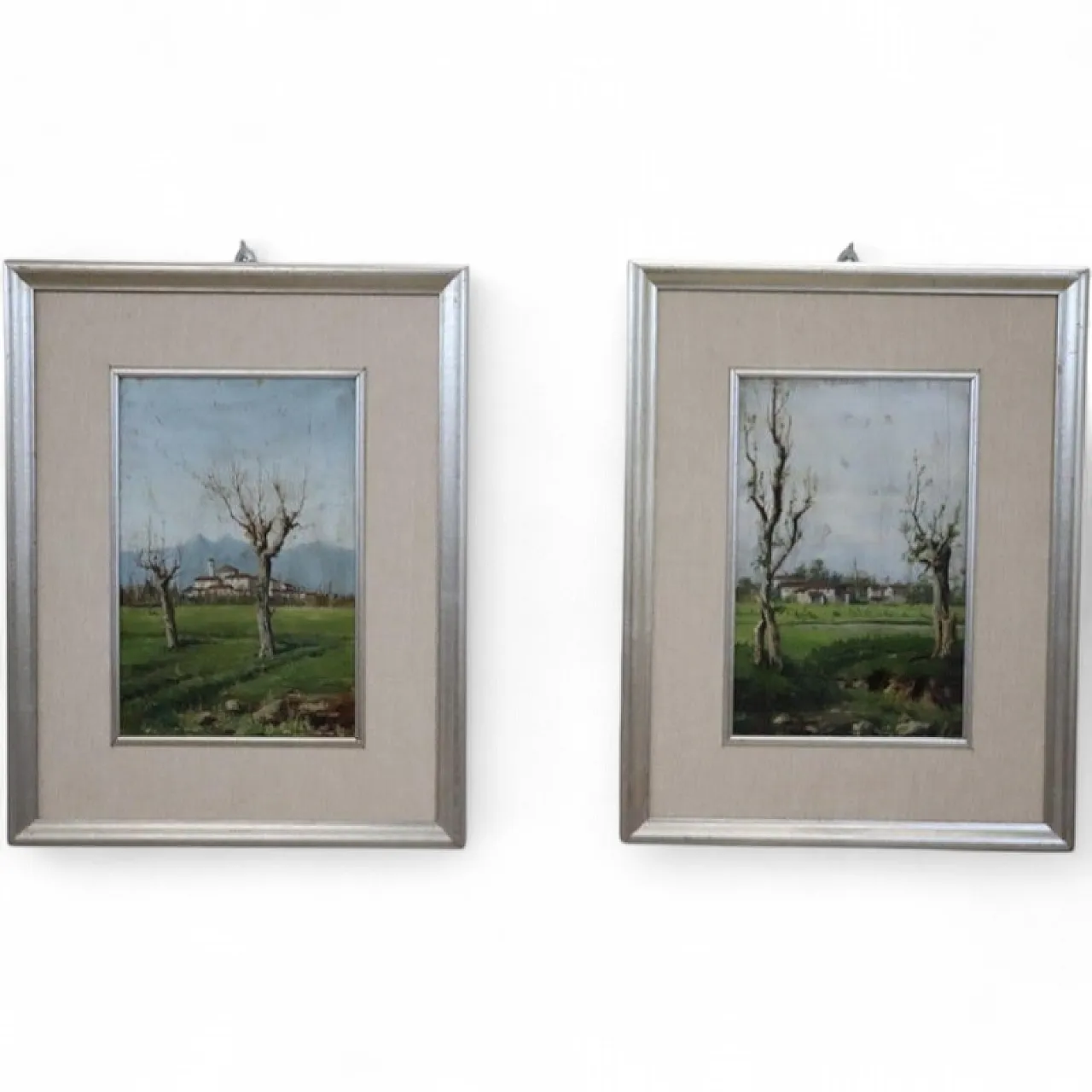 Rural landscapes, oil on panel, early 1900s 18