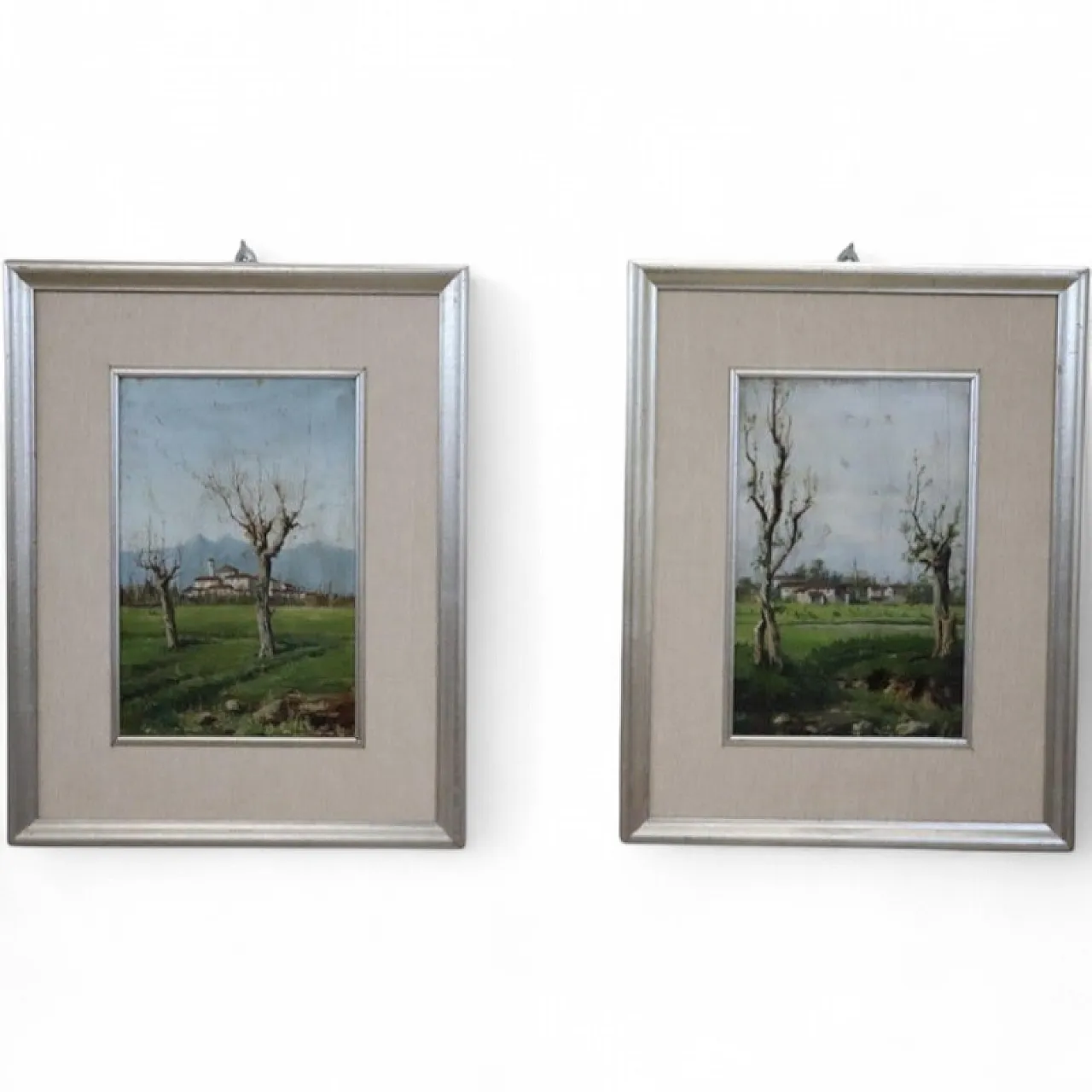 Rural landscapes, oil on panel, early 1900s 19