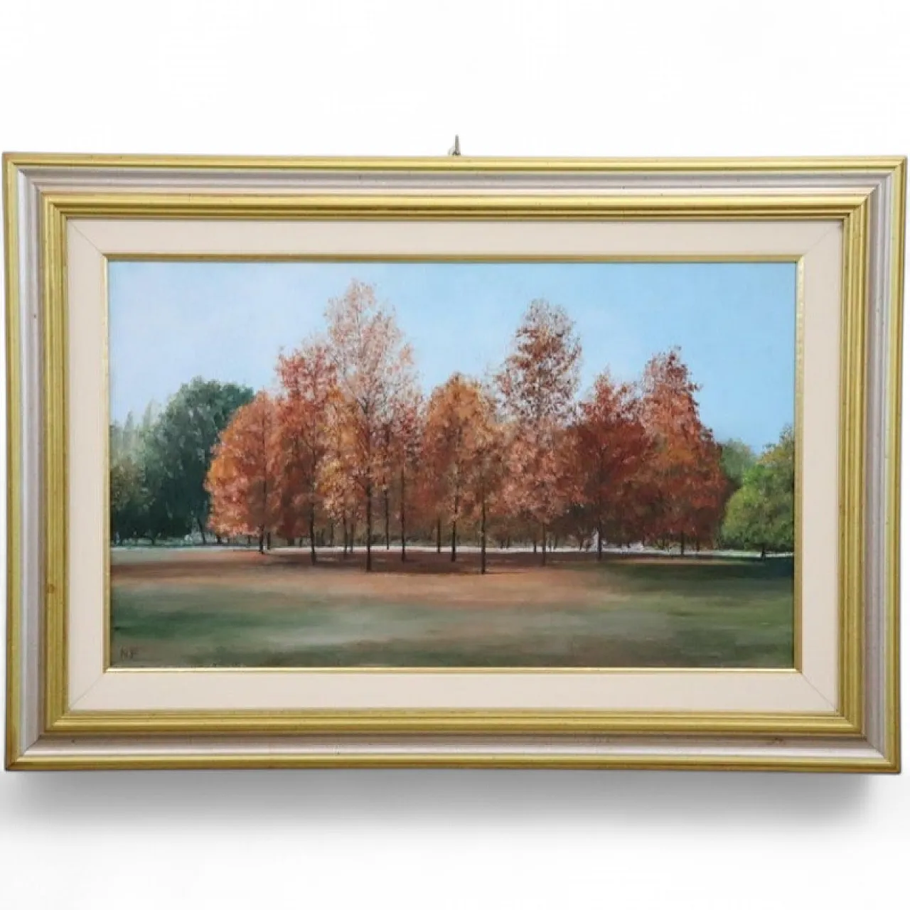 Autumn landscape, oil on canvas cardboard, 1900s 10
