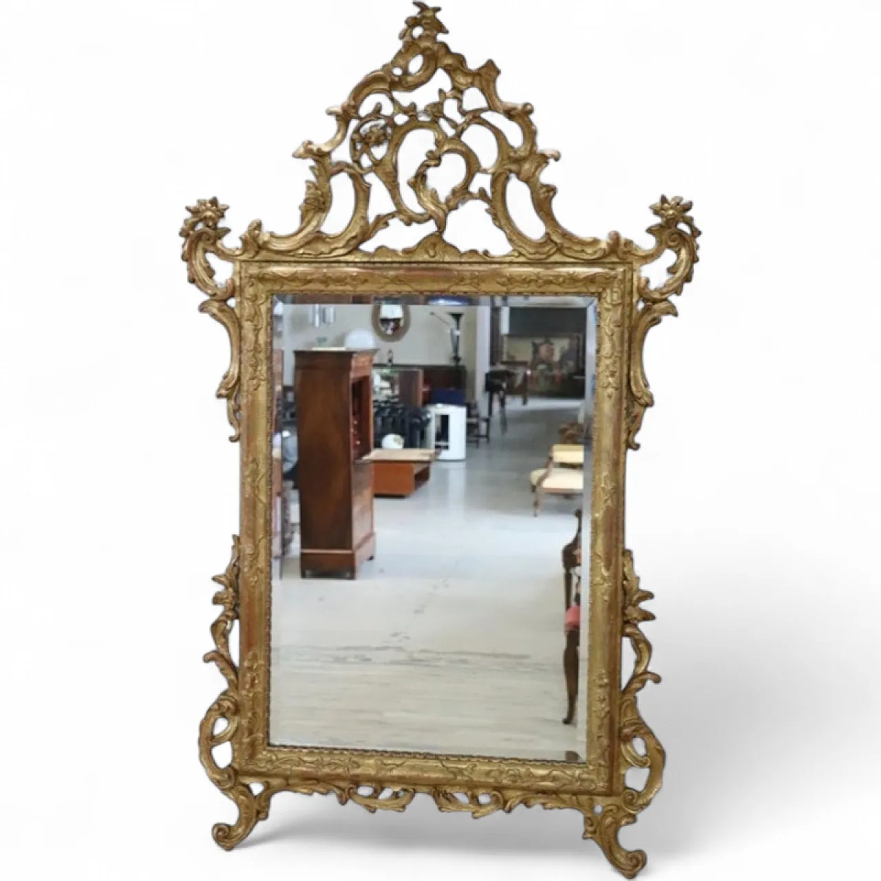 Specchiera in legno dorato, inizi '900 15