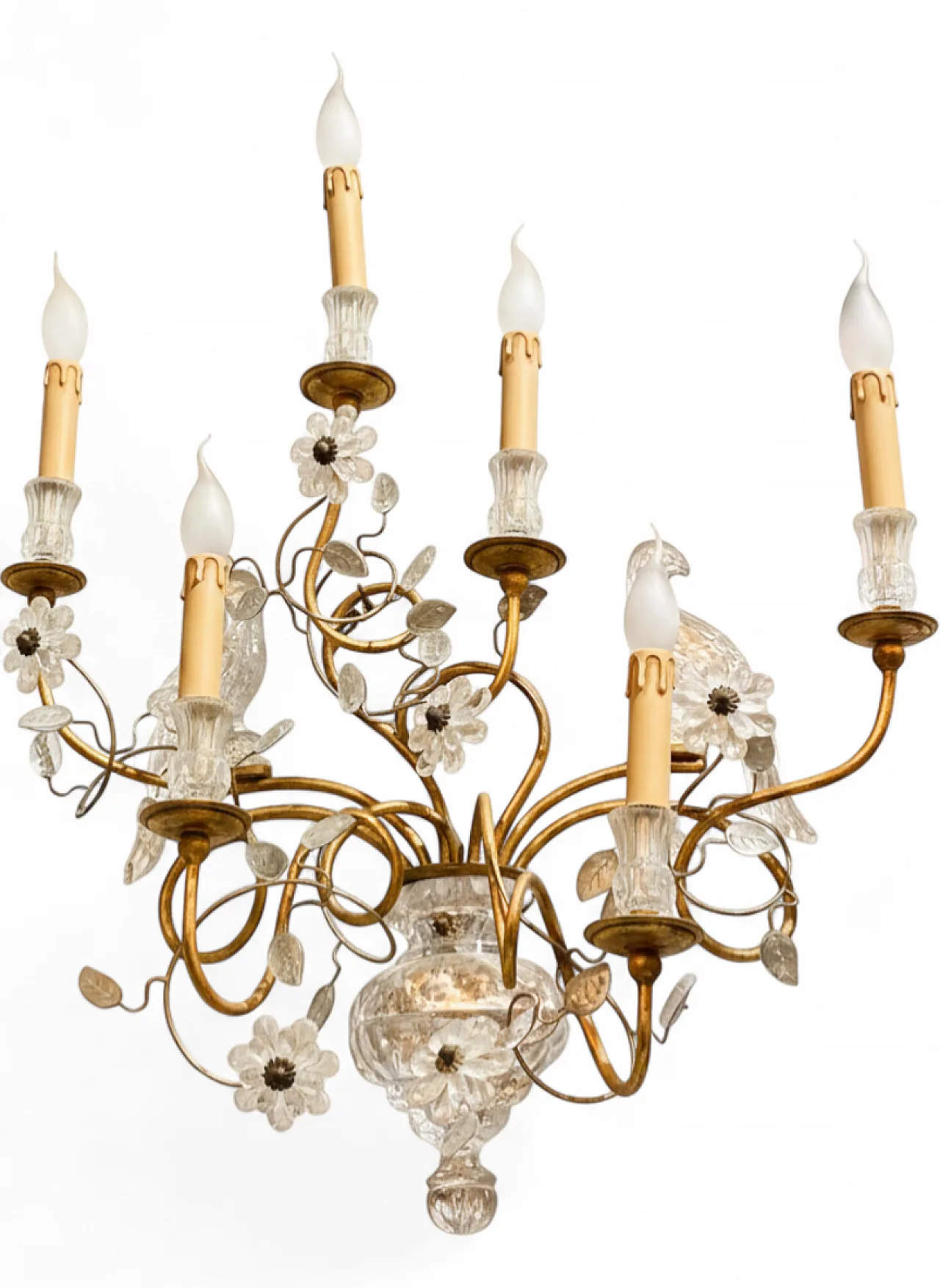 Maison Bagues chandelier applique with crystals, 30s 4