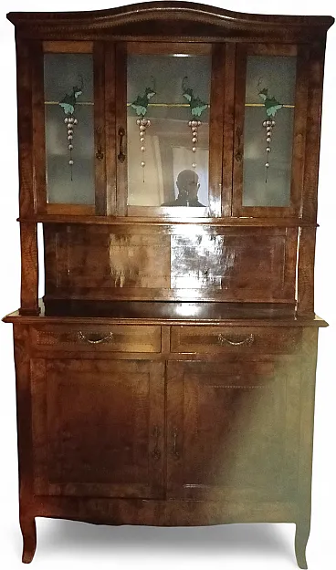 Sideboard with decorated display cases, 19th century