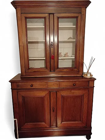 Double-body sideboard in solid walnut, late 19th century