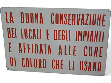 Cartello industria tessile 1960