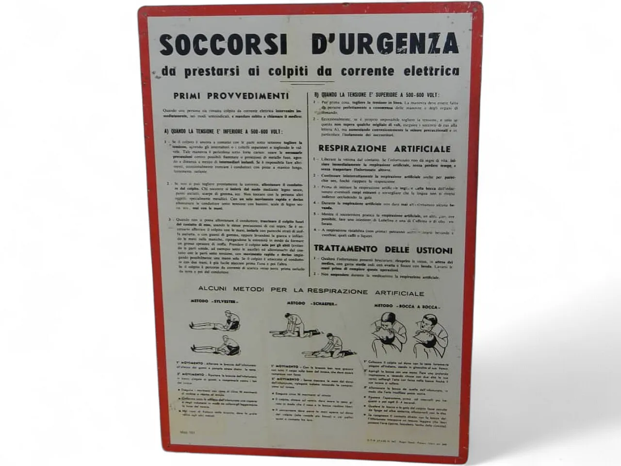 Electric shock rescue sign 1960 9