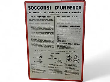 Electric shock rescue sign 1960