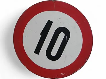 No parking road sign 1960